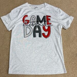 Nebraska Game Day Women's Tee - Gray and Red